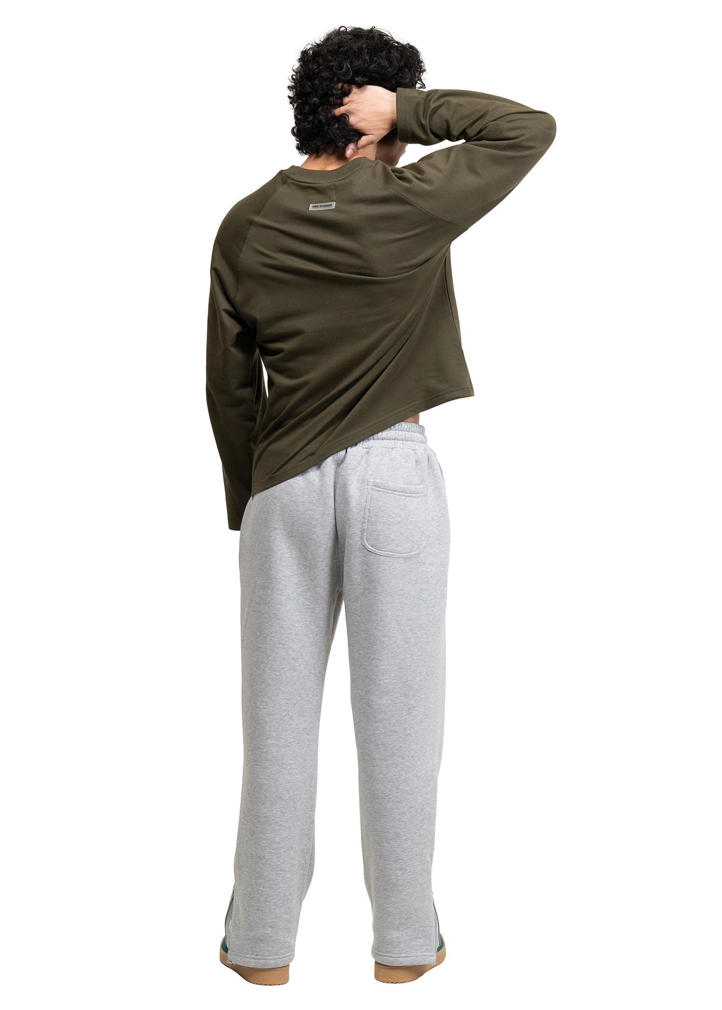 RAGLAN CROPPED TEE - MILITARY GREEN