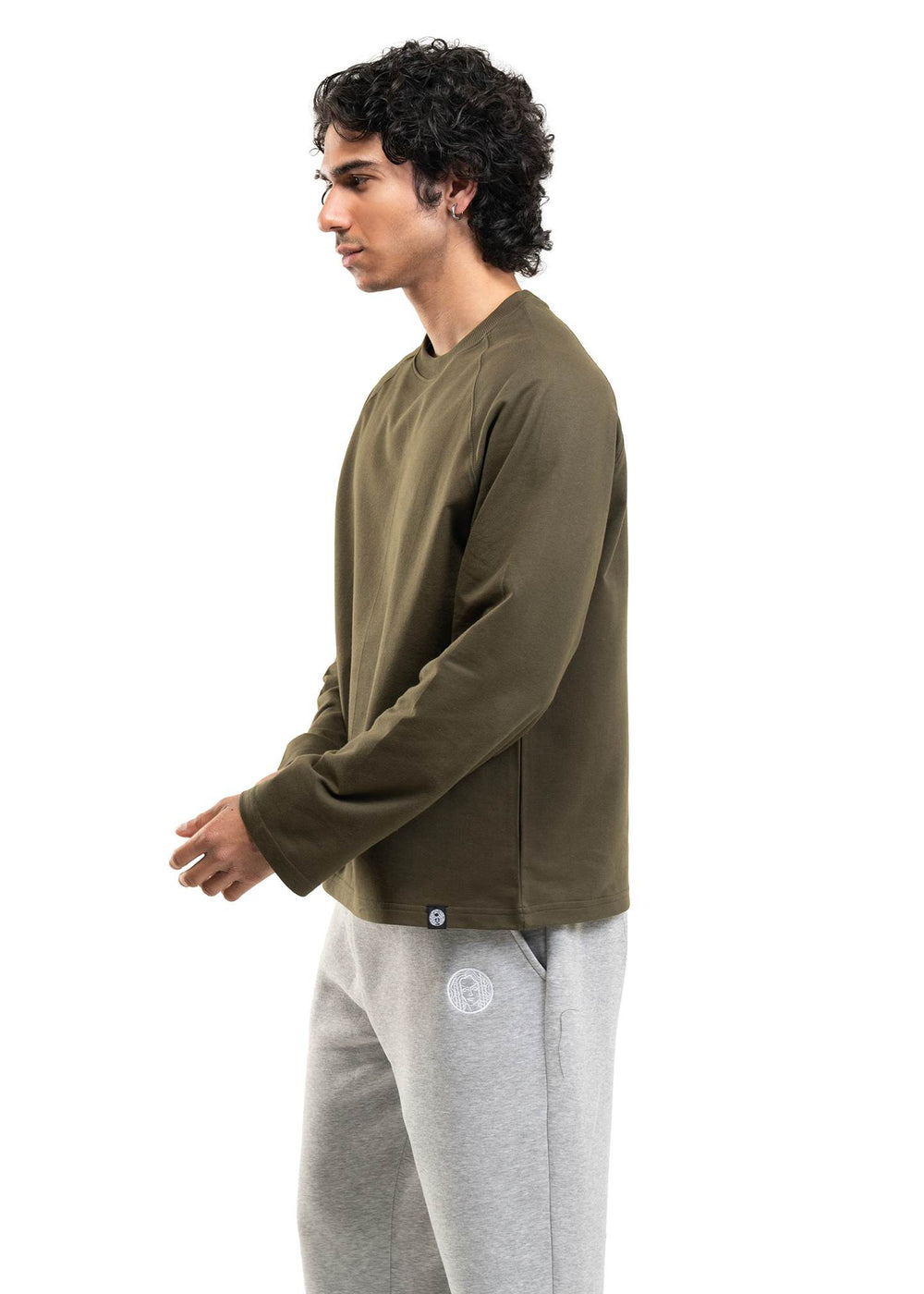 RAGLAN CROPPED TEE - MILITARY GREEN