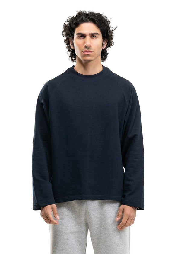 RAGLAN CROPPED TEE - NAVY