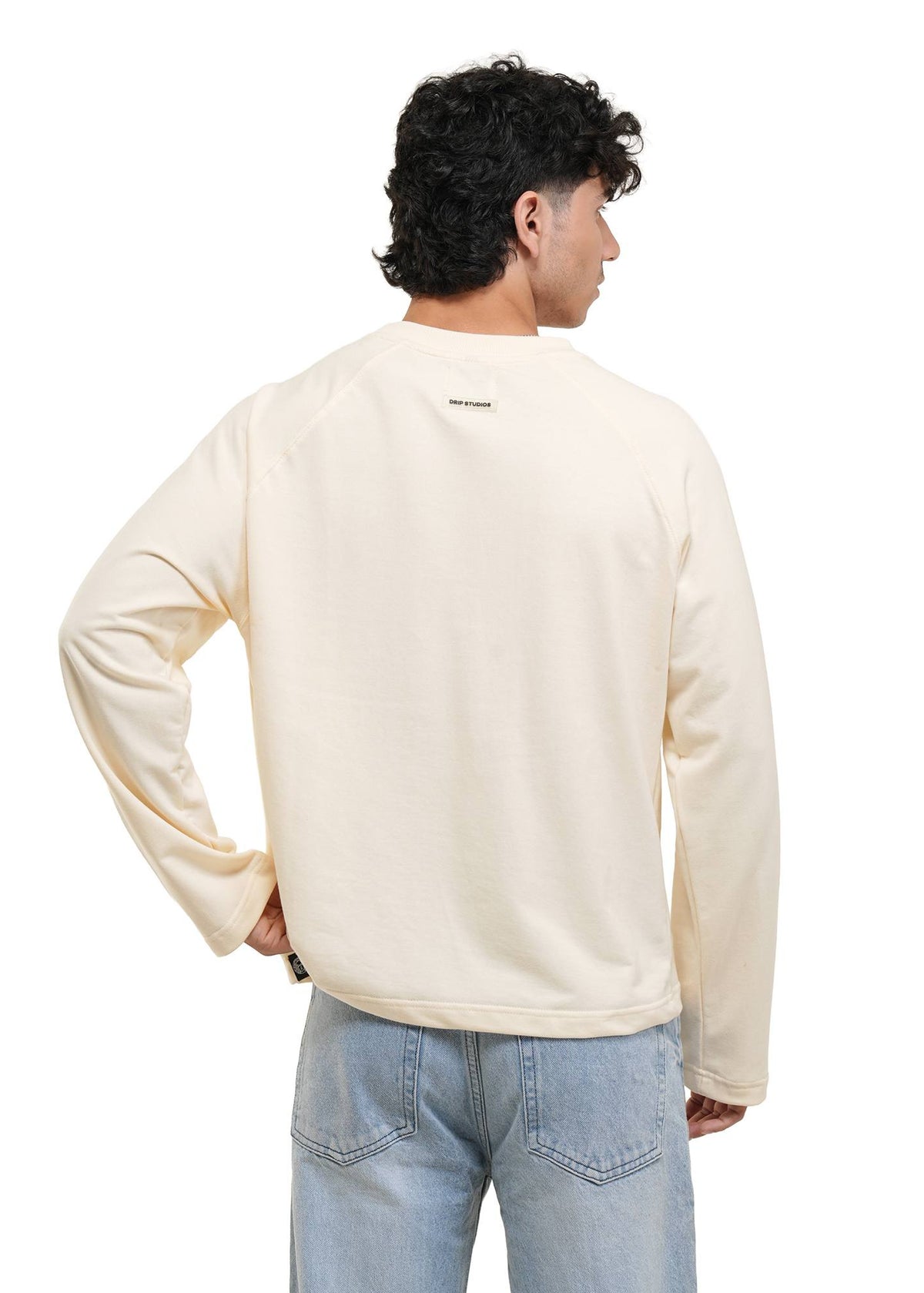 RAGLAN CROPPED TEE - CREAM