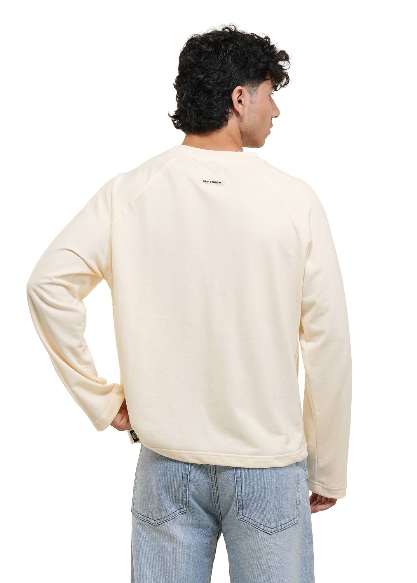 RAGLAN CROPPED TEE - CREAM