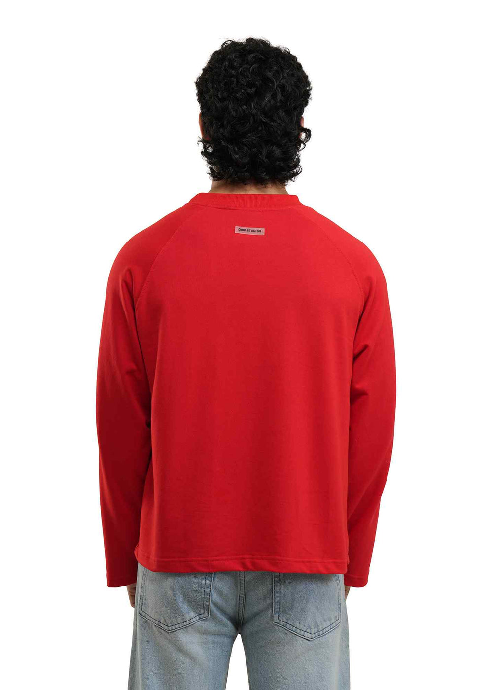 RAGLAN CROPPED TEE - TRUE RED