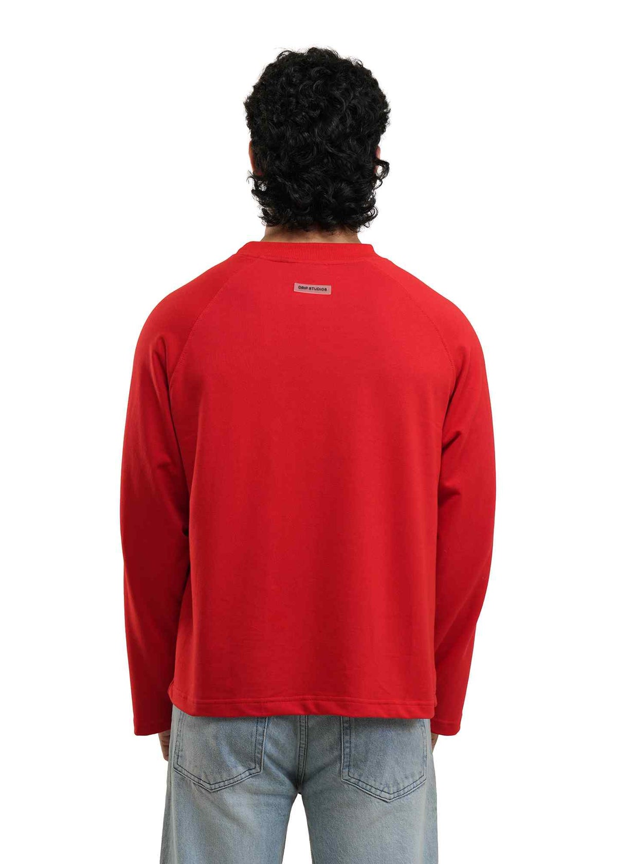 RAGLAN CROPPED TEE - TRUE RED