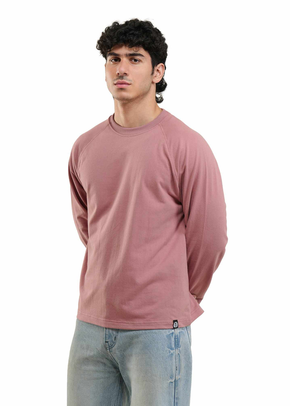 RAGLAN CROPPED TEE - DUSTY ROSE