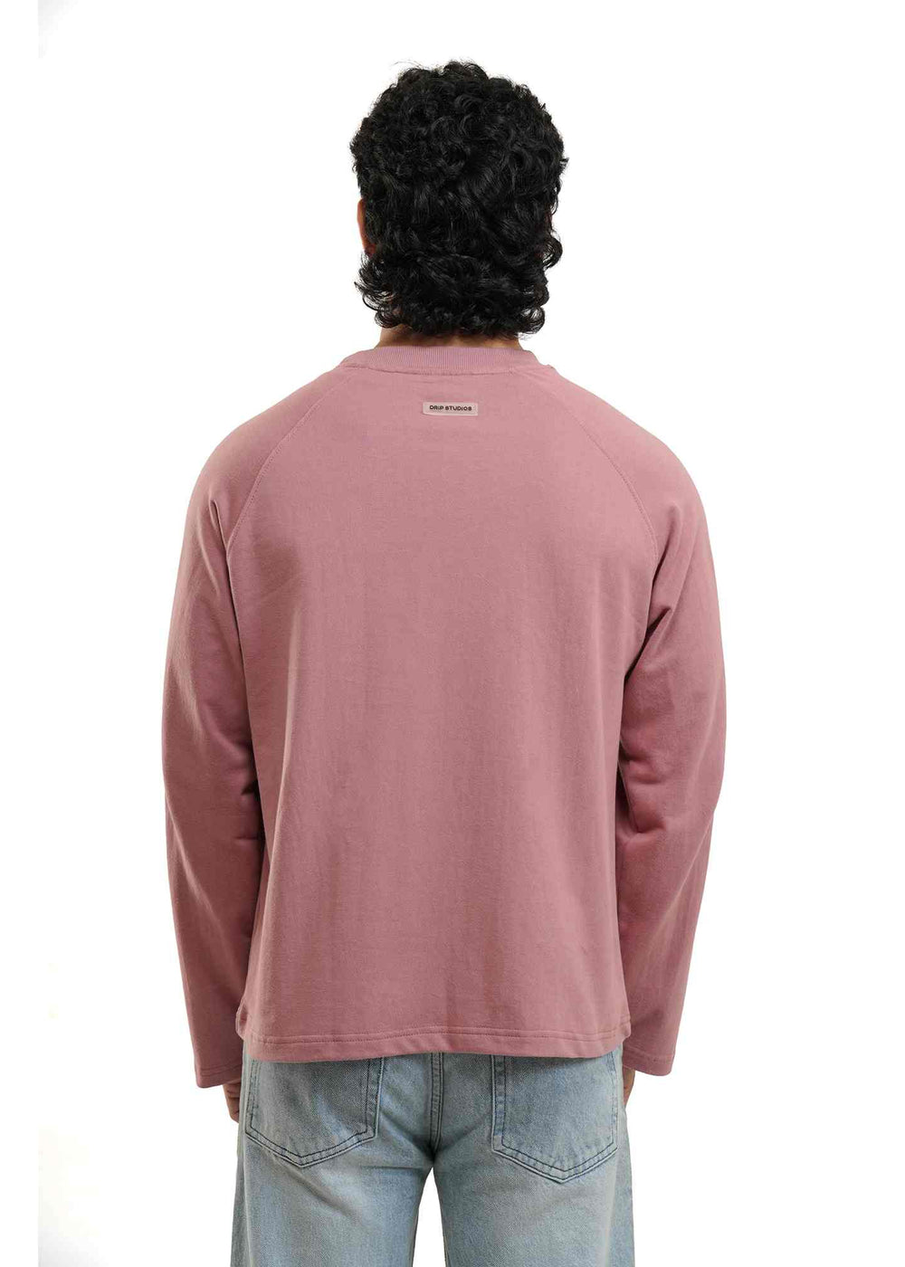 RAGLAN CROPPED TEE - DUSTY ROSE