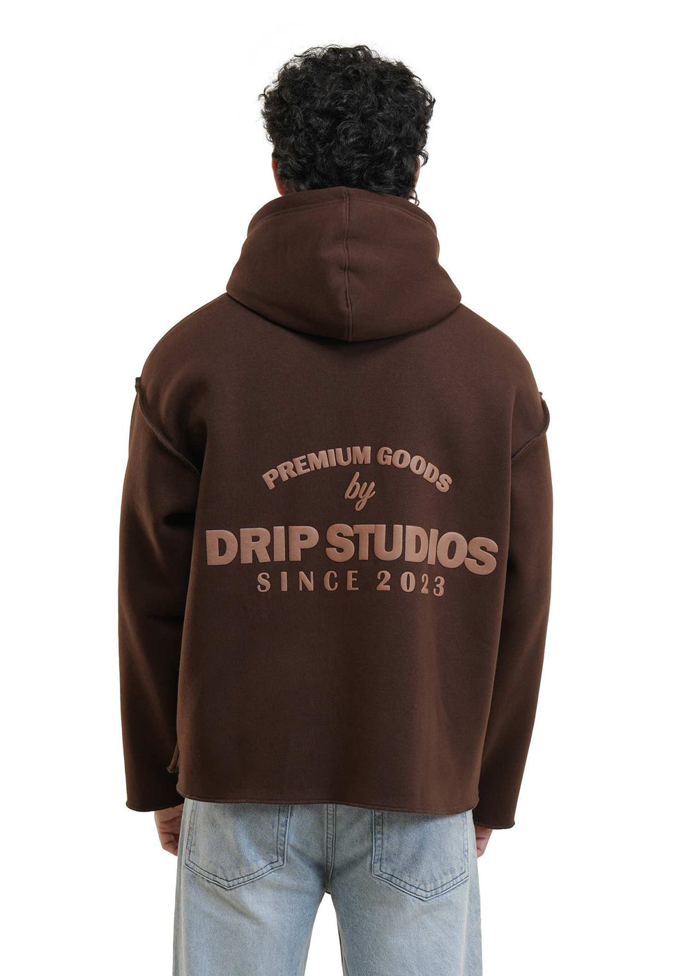 ESSENTIAL CROPPED HOOD - COFFEE