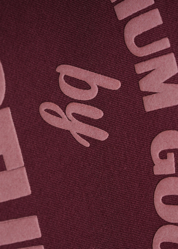 ESSENTIAL CROPPED HOOD - WINE
