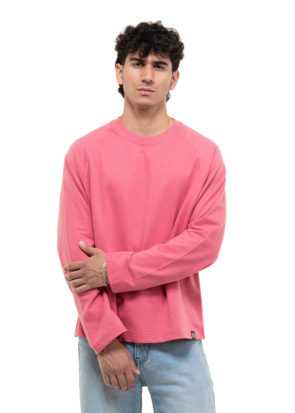 RAGLAN CROPPED TEE - MUTED ROSE PINK