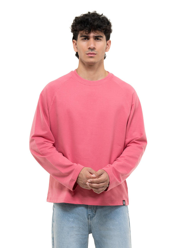 RAGLAN CROPPED TEE - MUTED ROSE PINK