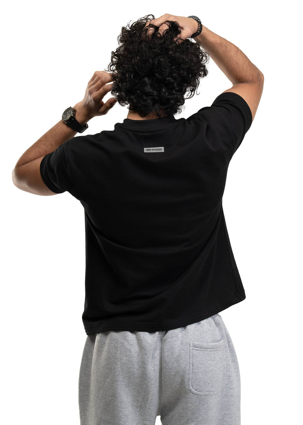 REGULAR CROPPED TEE - BLACK