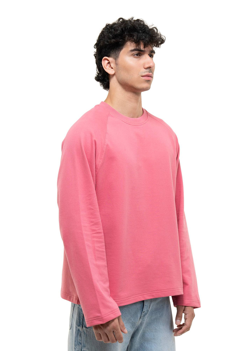 RAGLAN CROPPED TEE - MUTED ROSE PINK