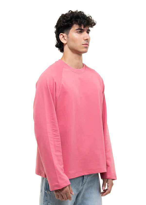 RAGLAN CROPPED TEE - MUTED ROSE PINK