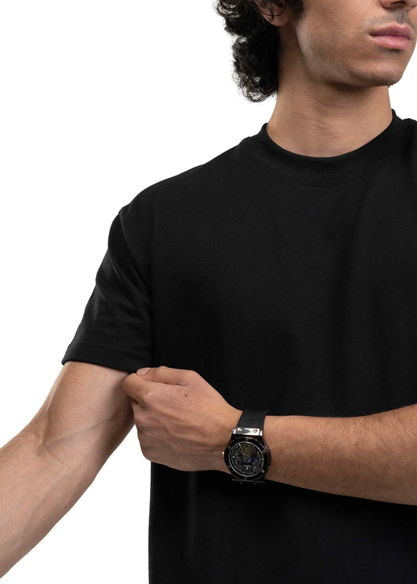 REGULAR CROPPED TEE - BLACK