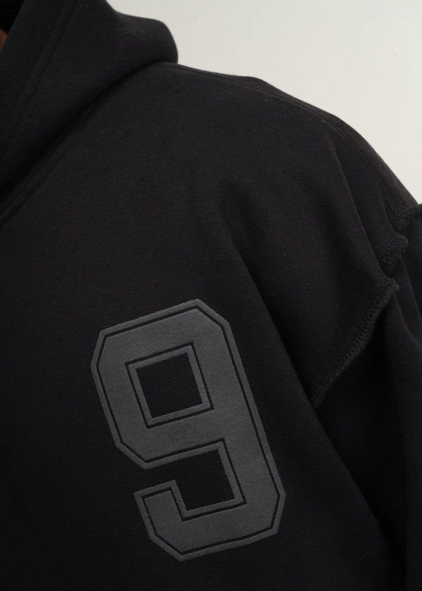 ESSENTIAL CROPPED HOOD - BLACK