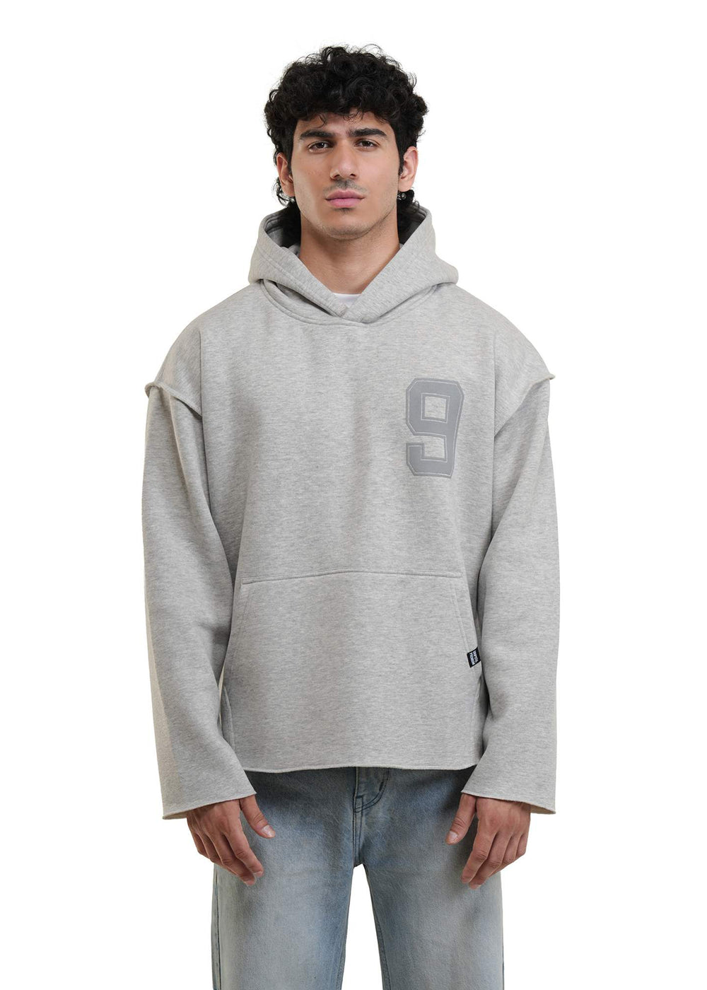ESSENTIAL CROPPED HOOD - MELANGE