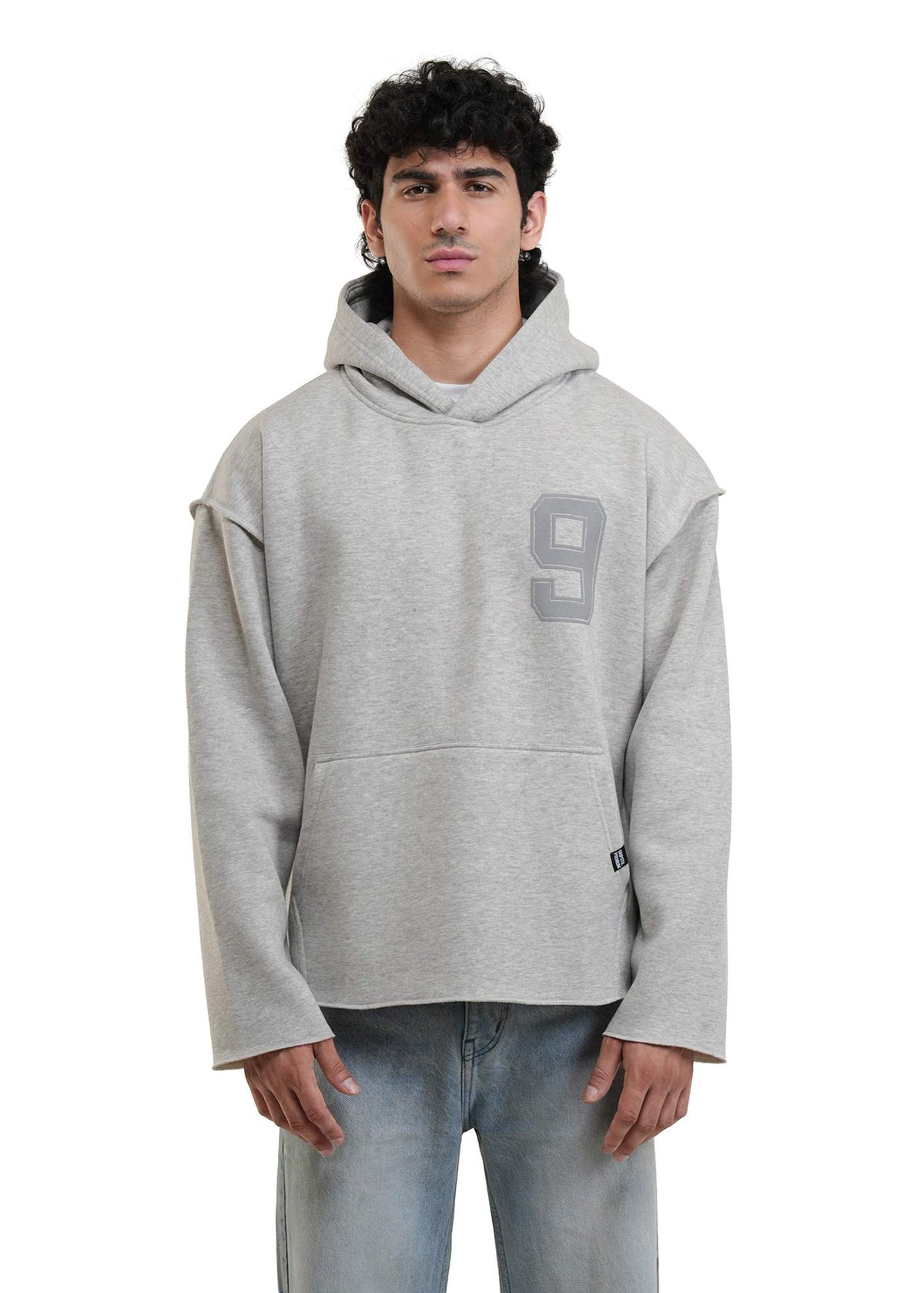 ESSENTIAL CROPPED HOOD - MELANGE