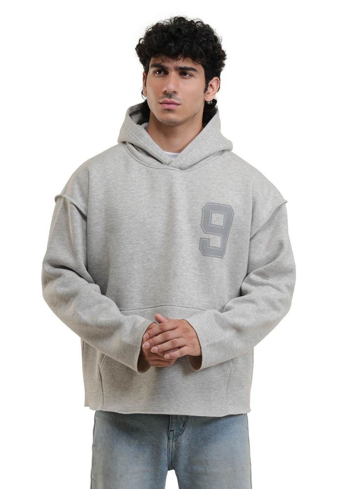 ESSENTIAL CROPPED HOOD - MELANGE