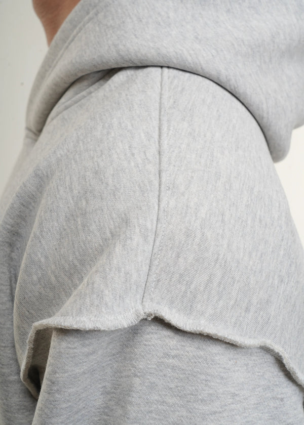 ESSENTIAL CROPPED HOOD - MELANGE