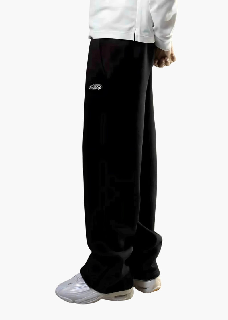 BLACK BASIC SWEATPANTS