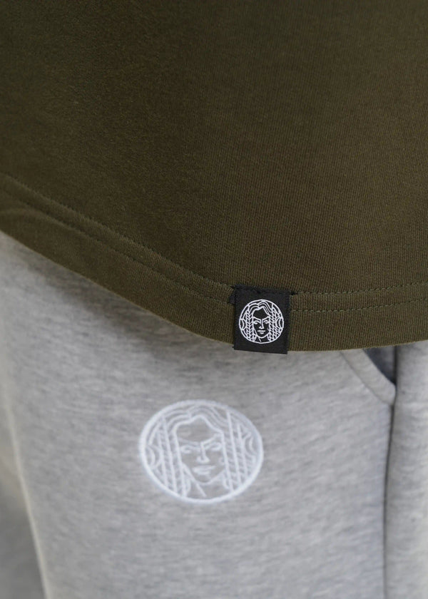 RAGLAN CROPPED TEE - MILITARY GREEN