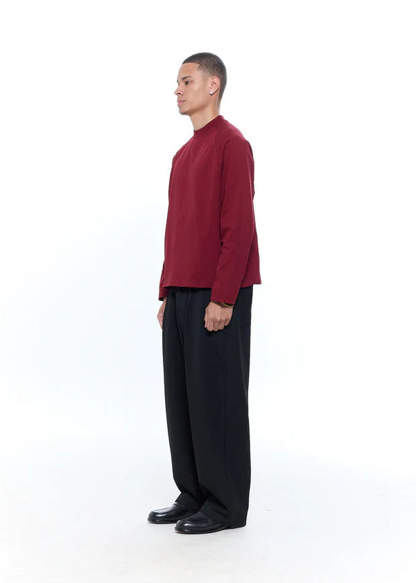 RAGLAN CROPPED TEE - WINE